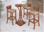 Conjunto Mesa Bistro Miller Interiores Europa Dubai com 04 Banquetas 0.65 x 0.65 Redonda